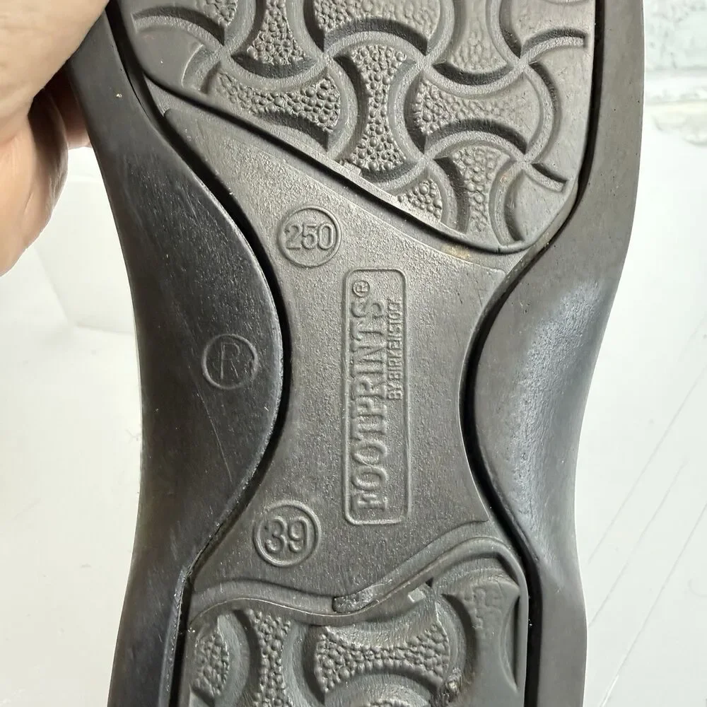 Birkenstock Footprints Ashby Clogs Women Size 39 US 8 Black Leather Mules